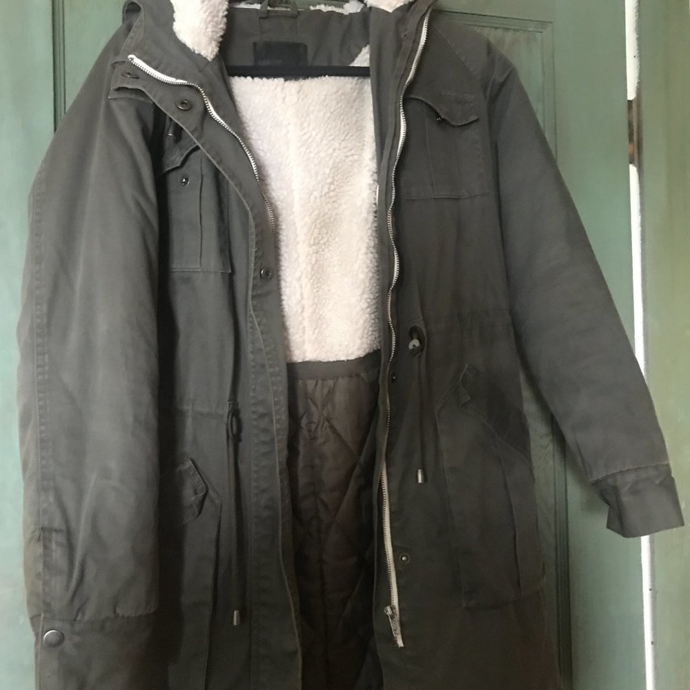 Army Green Long Winter Coat